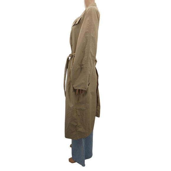 Old Navy NWT Nylon Blend Trench Coat M Oversized Rain Layer Academia Minimalist - Picture 4 of 10